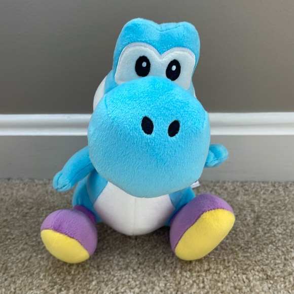 NWOT SUPER MARIO Nintendo Blue Sky YOSHI  8” Plush Officially Licensed - Picture 1 of 5